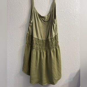 Olive Green Sleeveless Skort Dress
